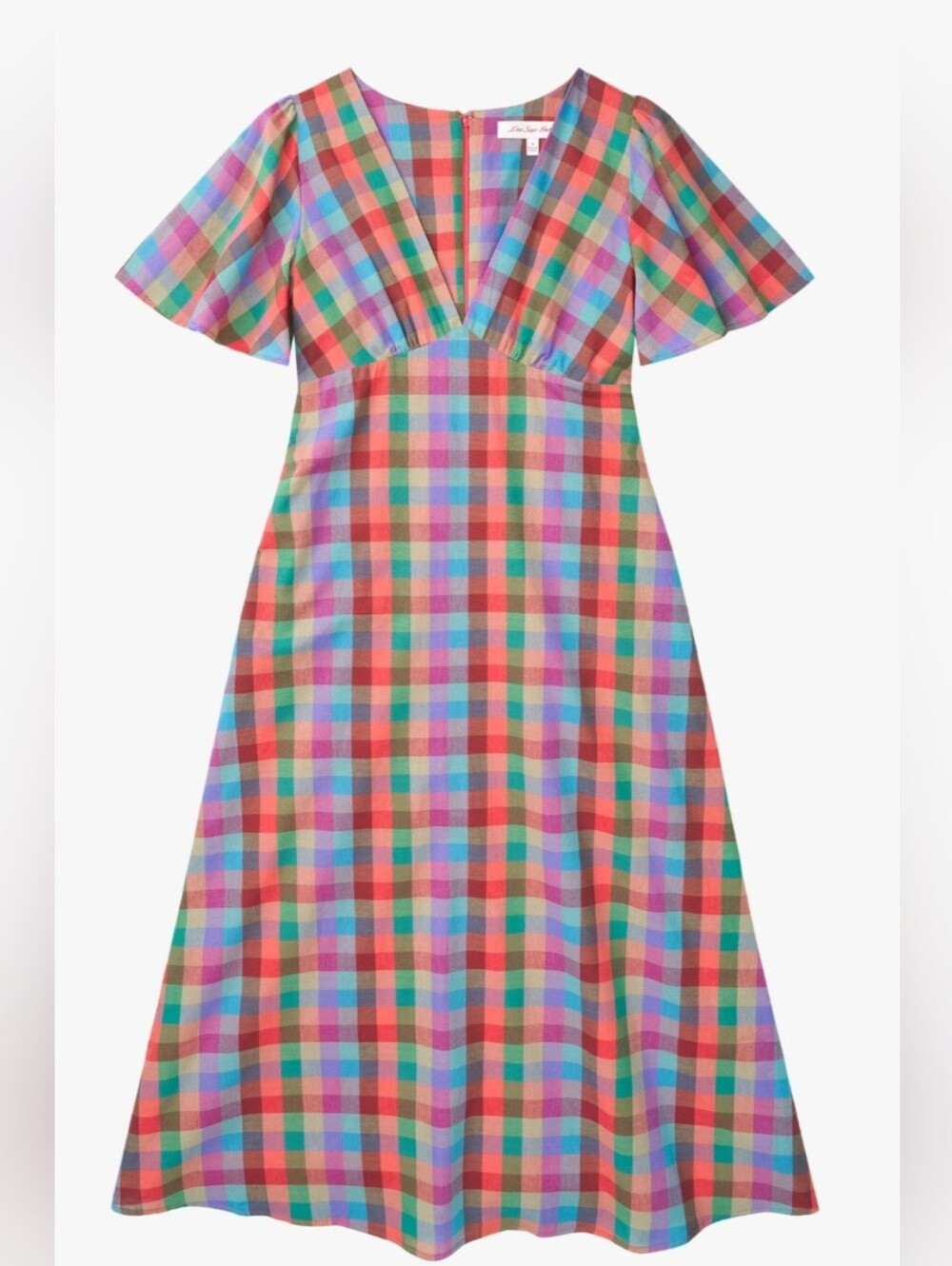 LSG Grace Dress L in Colorburst Plaid Check NWT